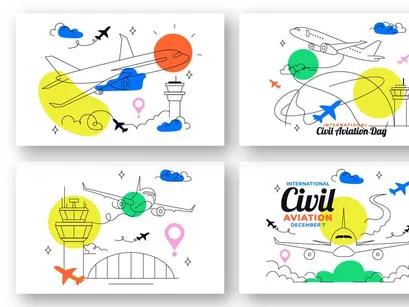 8 Ilustrasi Hari Penerbangan Sipil Internasional