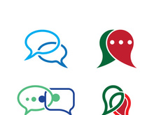 Speech bubble icon logo template vector illustration