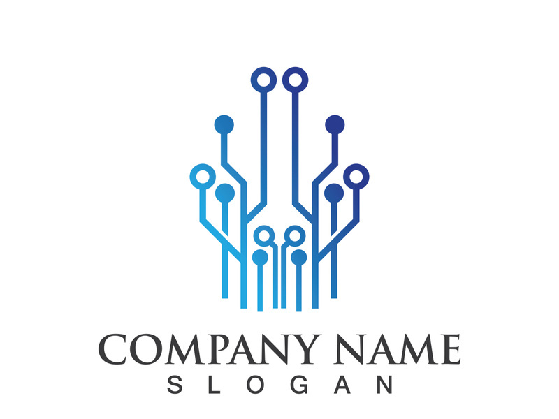 Technology logo images illustration design template