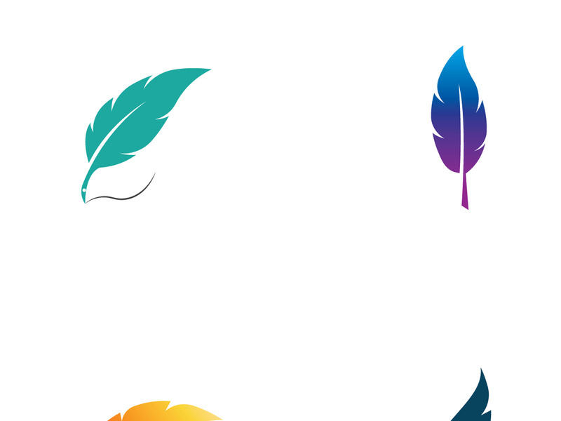 Feather logo design.