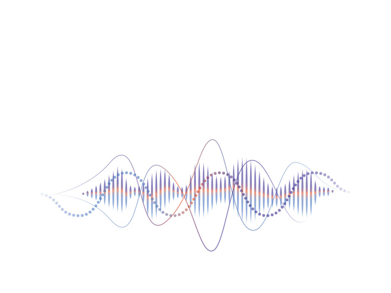 Sound waves vector illustration design template