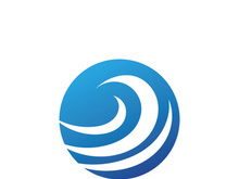 Water wave icon vector template logo