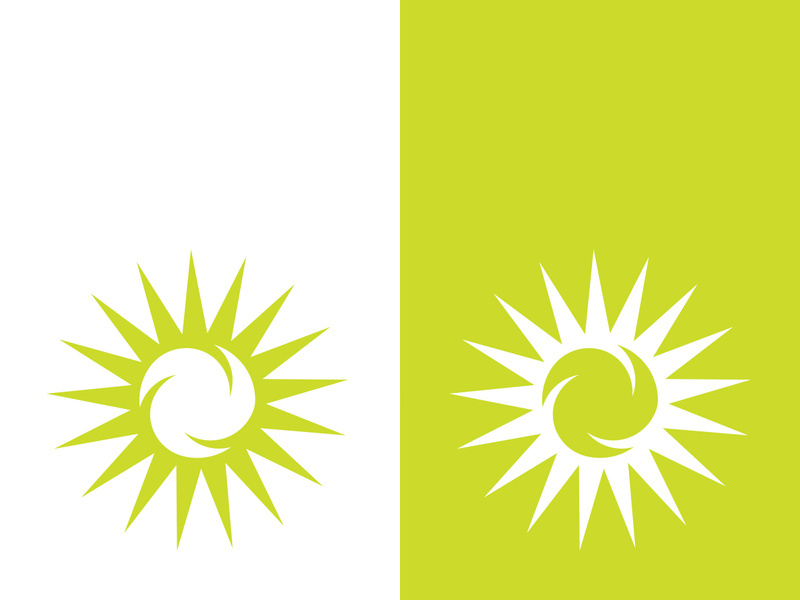 Sun vector illustration icon logo template design