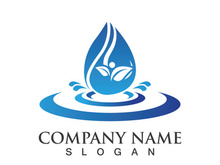 Blue water drop vector logo icon illustration images