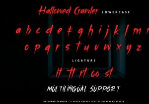 Hallowed Crawler - Rough Font