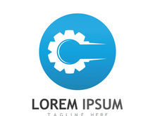 Gear logo with a creative idea.