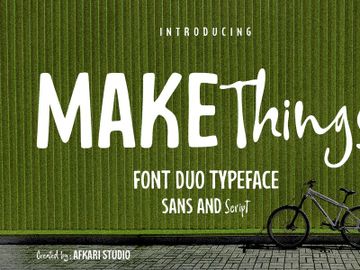 Make Things - Sans and Script Font Duo Typeface preview picture
