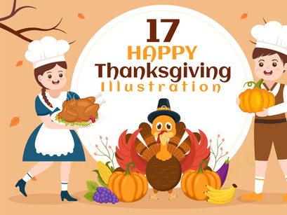17 Happy Thanksgiving Illustration