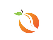 Mango in flat style. Mango vector logo. Mango