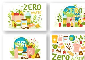 12 Zero Waste Vector Illustration