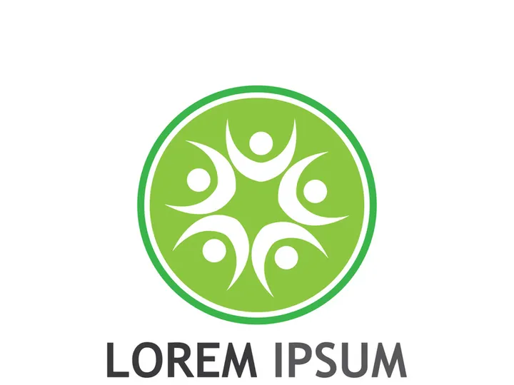 Community of people logo design with creative idea.