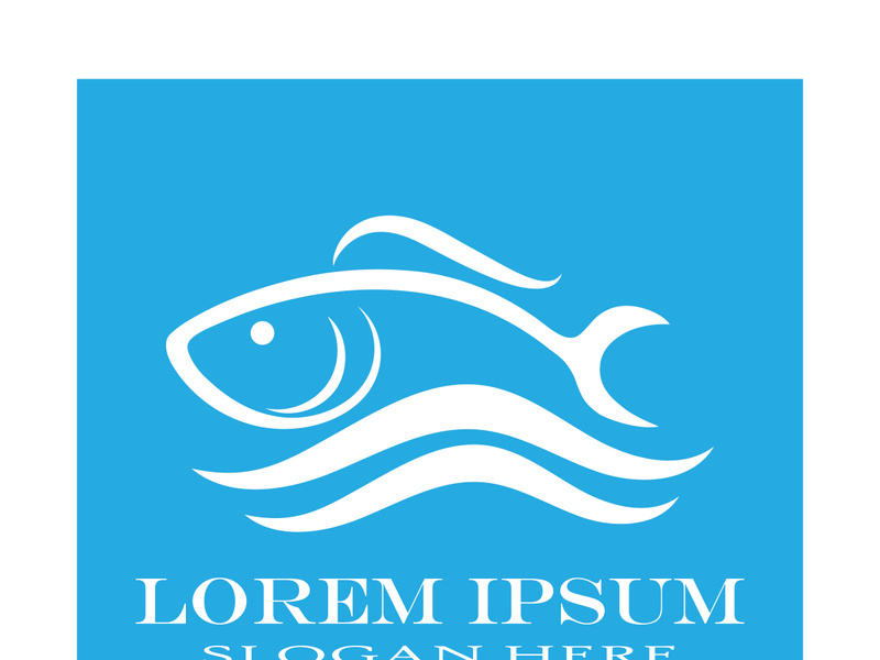 Fish logo template. Creative vector symbol