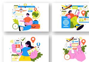 10 Online Ticket Travel Illustration