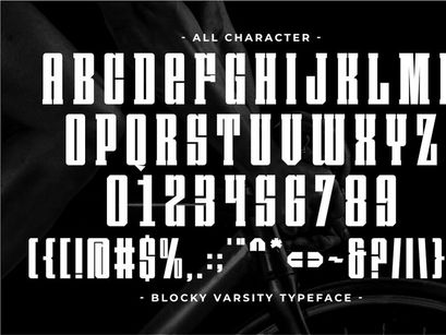 Blocky Varsity - Condensed Slab Serif Font