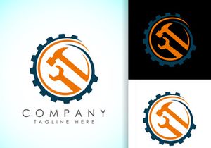 Industrial logo design concept