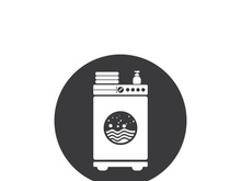 MACHINE WASHING CLOTHES ICON VECTOR IMAGE