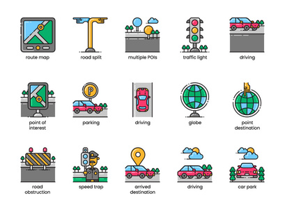 Colorful Navigation Icons