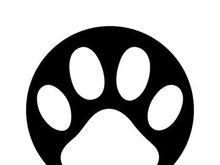 Minimal Dog Paw Print Logo
