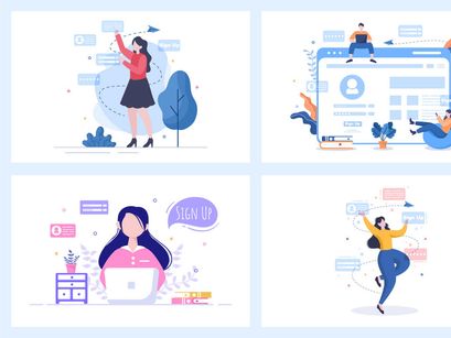 14 Registration or Sign Up Login for Account illustration