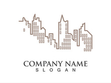 Modern city skyline vector illustration in flat design