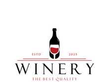 Wine logo with wine glasses and bottles.for night clubs,bars,cafe and wine shops.