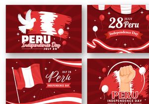 20 Peru Independence Day Illustration