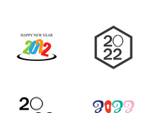 happy new year 2022 vector illustration design template