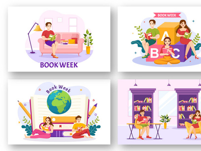 12 Book Week Events Illustration