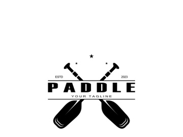 simple paddle logo,design for surfing,rafting,canoe,boat,surfing and rowing equipment business,vector preview picture