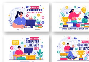 12 World Computer Literacy Day Illustration