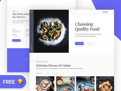 Foodly Free Landing page
