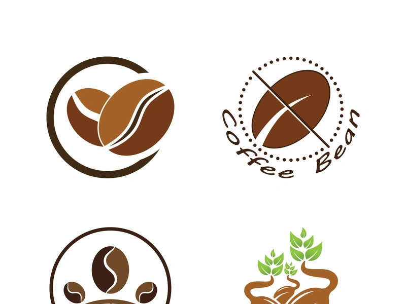 Coffee bean icon vector illustration template