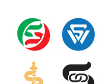 Business corporate S letter logo design vector