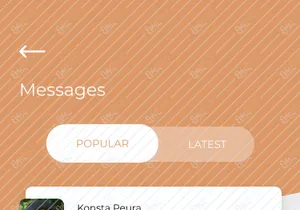 Chat list and Remove chat concept screens for Messenger app