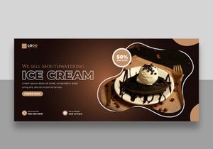 Ice Cream Shop Facebook Cover Ver-3