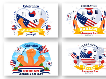 10 Korean American Day Illustration