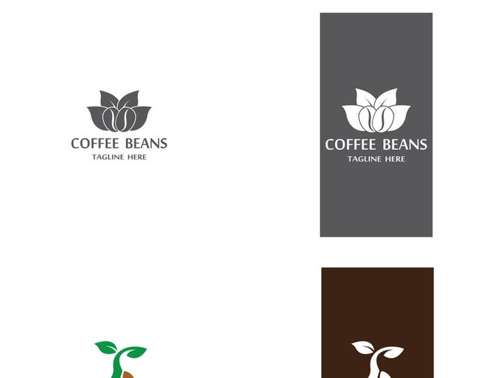 Premium coffee bean logo design.