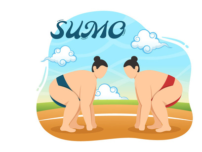 10 Sumo Wrestler Illustration