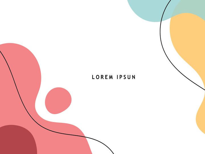 Hand drawn minimalist fluid shapes background