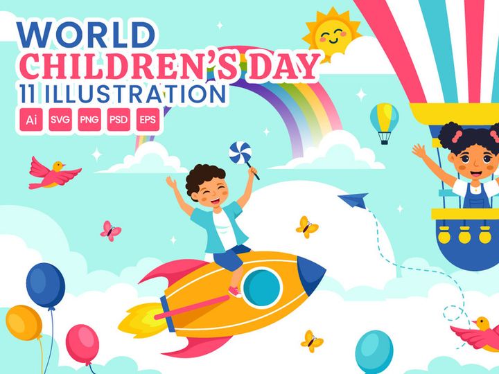 11 World Children's Day Illustration