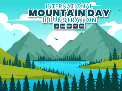 11 International Mountain Day Illustration