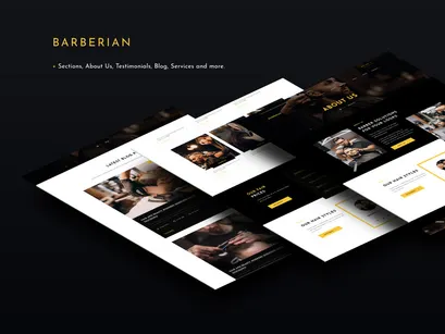 Barberian - Hair Salon Figma Template