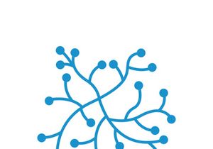 Neuron logo icon design template flat vector