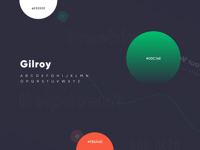 Freebie HelpDown UI Kit (ios-Dashboard)