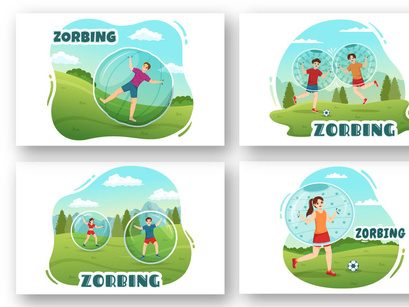 10 Zorbing Sport Illustration