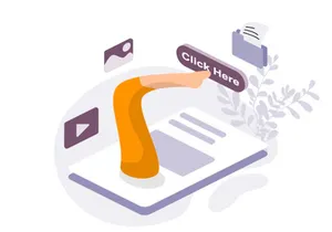 Call to Action flat Illustration