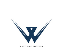 W Letter Logo Template vector illustration design