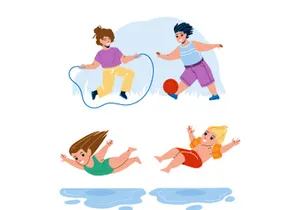 Kid boy girl characters