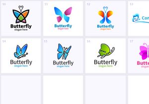 17 Butterfly Logo Bundle