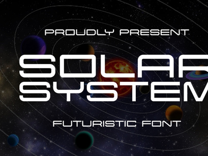 Solar System - Futuristic Font